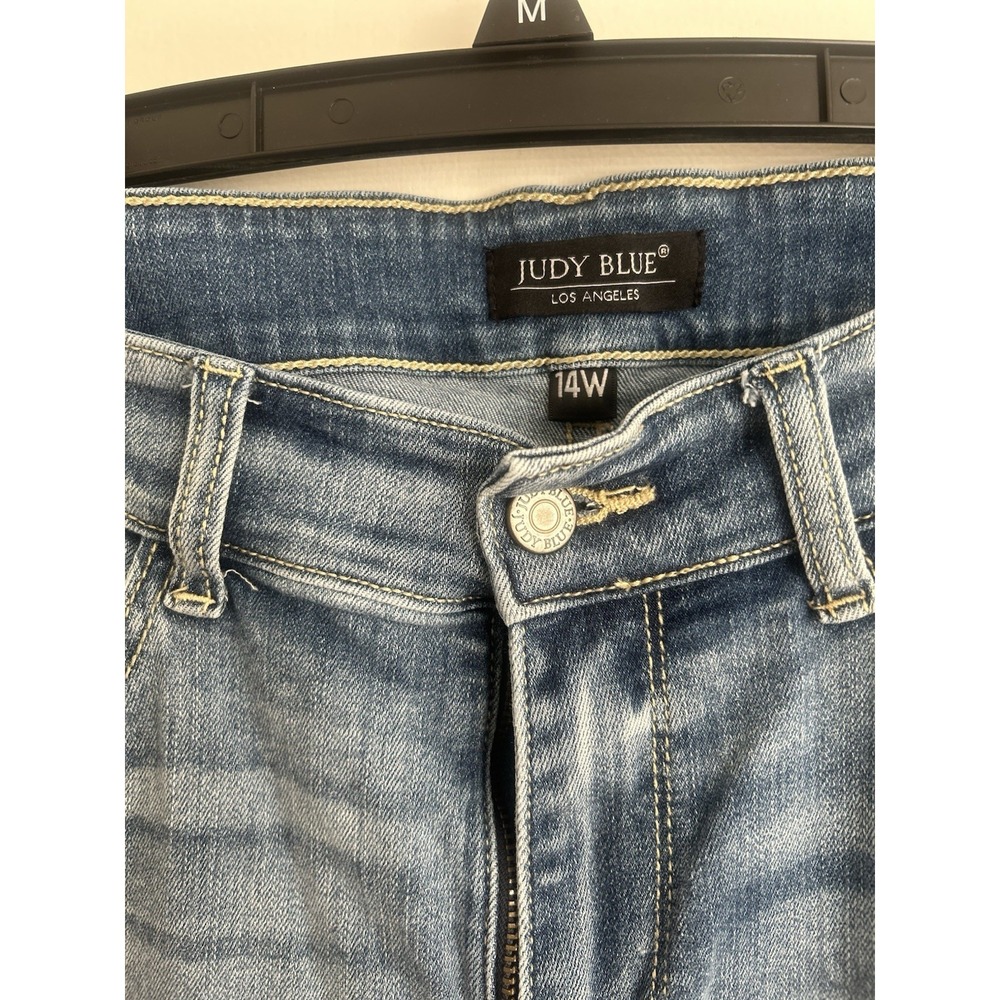 Judy Blue Jeans Women's 14W Relaxed Fit Length 28" Style#JB82336LT-PL - Picture 3 of 10